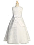 Lito Girls White Embroidered Tulle Elegant Communion Plus Size Dress 8.5-20.5 - SophiasStyle.com